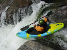 Kayaker on the South Fork of the Tuolumne in California