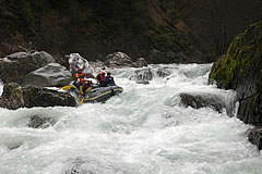 Rafting on California's Salmon River - Cascade Falls Rapid