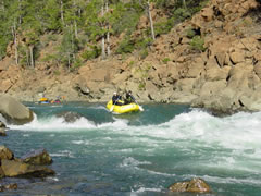 class III rapid on the Smith River in California